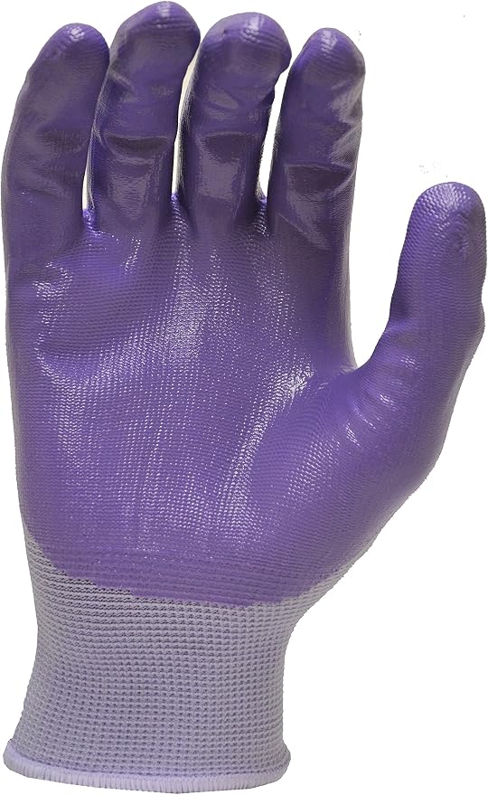 G & F Products Women's Gardening Gloves, Micro Foam Nitrile Coated Work Gloves for Gardening, Yard Work & Pruning
