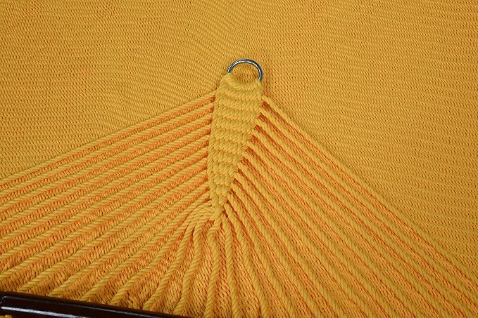 Jumbo Caribbean Hammock - 55 Inch - Soft-Spun Polyester - Yellow