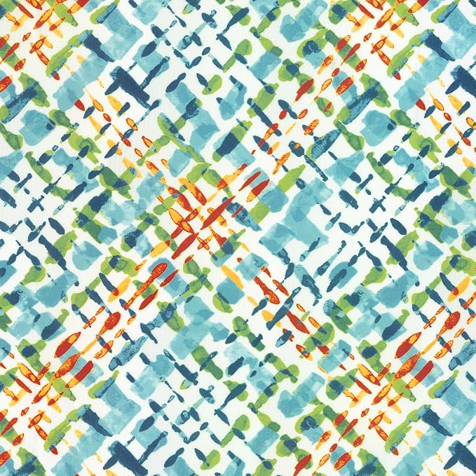 LVTXIII Outdoor/Indoor Lumbar Pillows, Decorative Patio Lumbar Cushions, Fluffy Water Repellent Garden Cushions for Home Patio Coach Sofa Use, 12×20 Inch, Pack of 2, Acapa Opal Geometric