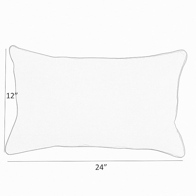 Sorra Home Indoor/Outdoor Sunbrella Lumbar Pillow Set, Pumice