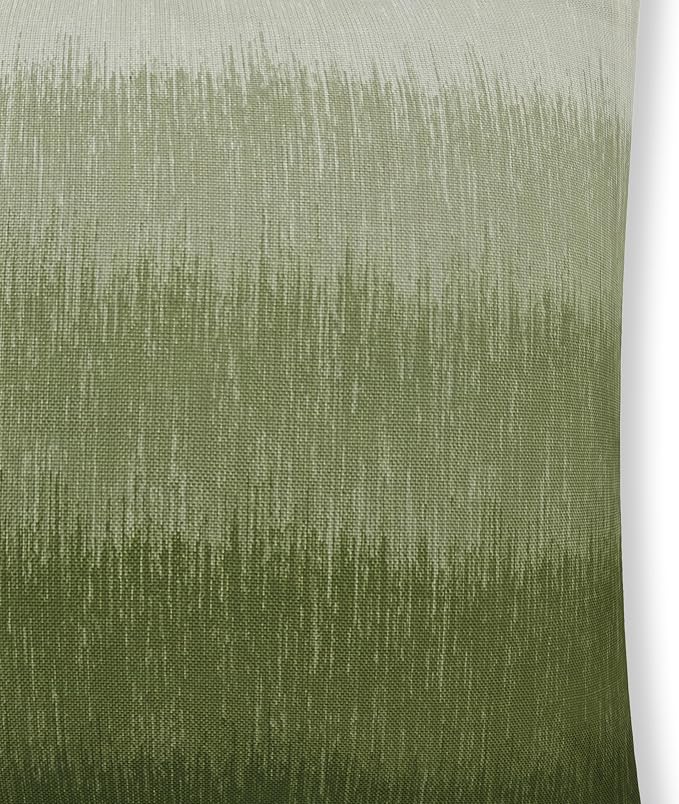 Fab Habitat Indoor/Outdoor Throw Pillow Made from Recycled Polyester Yarn - Double Sided, Stain Resistant, Machine Washable - Patio, Porch, Living Room - Watercolor Gradient - Green (20" x 20")
