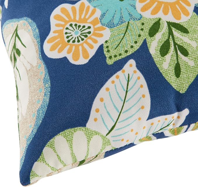 Greendale Home Fashions Outdoor 17-inch Square Decorative Throw Pillow, 2-Pack, Magnolia Floral