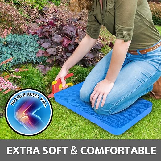 HOOPLE 2 Pack Extra Thick Kneeling Pad, Large Foam Kneeling Cushion for Gardening, Bathing, Exercise, Yoga & Garage Work, Waterproof Comfort Knee Mat, Durable Outdoor Garden Kneeler 17.5 x 11 x 1 Inch