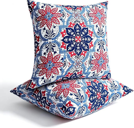 JMGBird Outdoor Throw Pillow Outdoor Patio Pillows for Couch | 18x18 Outdoor Pillow inserts included Waterproof Throw Pillows Outdoor Accent Pillows for Patio Furniture