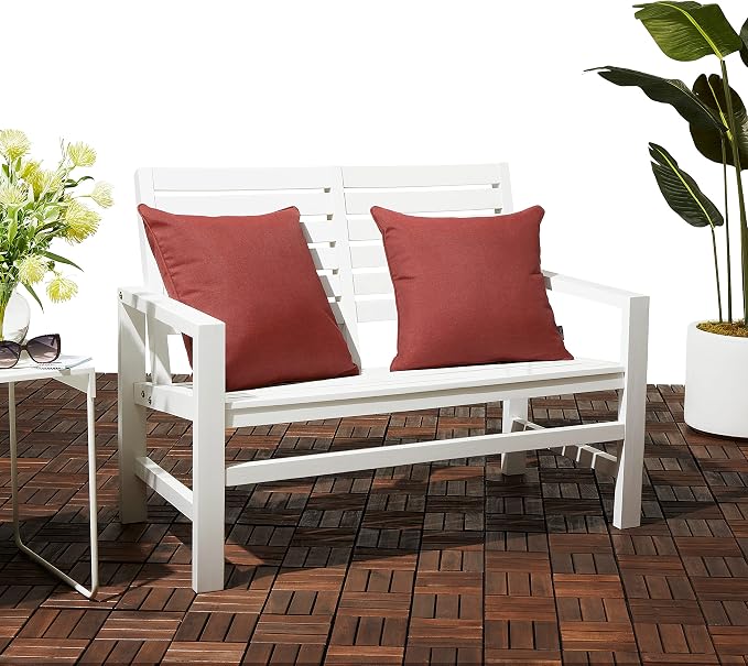 Classic Accessories Montlake FadeSafe Indoor/Outdoor Accent Pillows, 20 x 20 x 8 Inch, 2 Pack, Heather Henna
