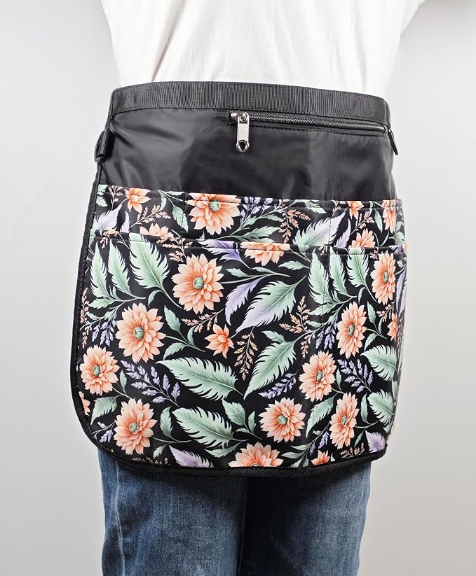 Bafelia Garden Apron for Women with 7 Pocket,Half Florist Apron Harvesting Apron