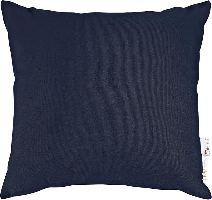 Modway Summon Outdoor Patio Two All-Weather Decor Throw Pillows Sunbrella® Fabric in Navy