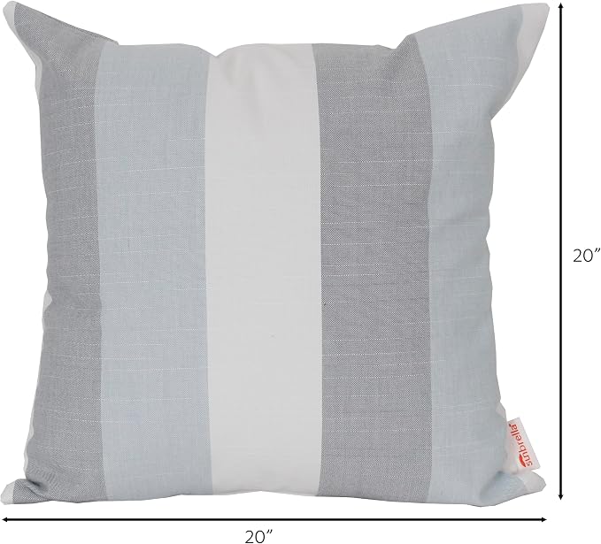 Outdoor/Indoor Sunbrella Throw Pillows Square Set of 2 Pieces 20 inch x 20 inch Direction Dew - Cover Only, Insert Not Included