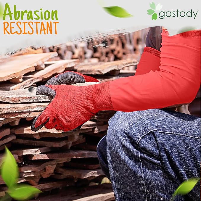 Long Sleeve Gardening Gloves for Women & Men, Long Cuff Garden Gloves | Multipurpose heavy-duty design for outdoor & indoor use; extended cuff shields forearms from thorns, scratches & dirt