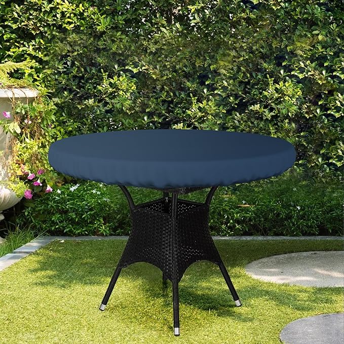 Covers & All Round Table Top Cover, 12 Oz Waterproof UV & Weather Resistant Patio Table Cover, Outdoor Table Cover for Patio Outdoor Furniture & Coffee Table (41" Dia x 4" H Inches, Blue)