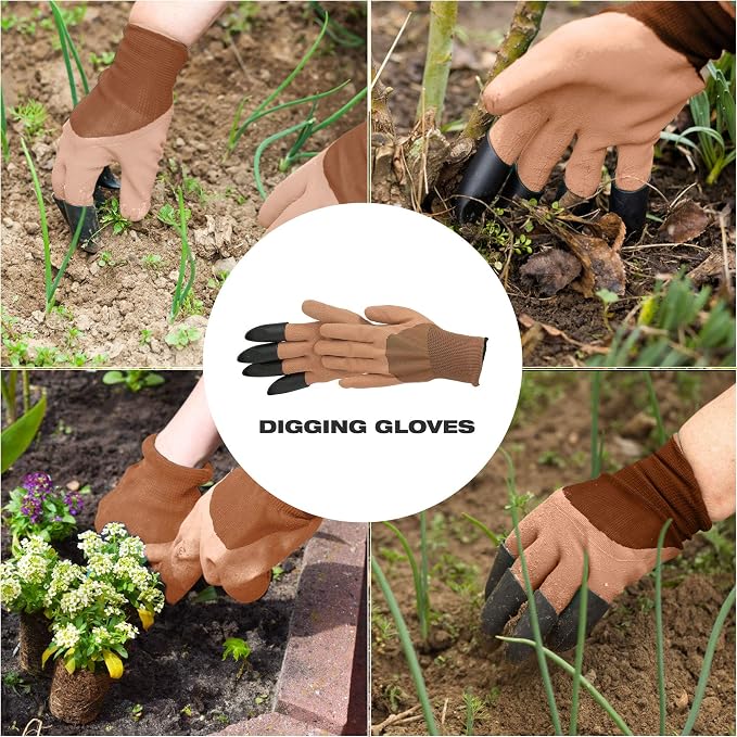 Garden Kneeler and Seat, Garden Folding Bench with Tool Pocket, Garden Gloves and Soft EVA Kneeling Pad