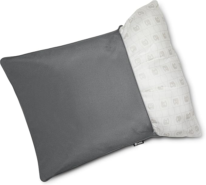 Classic Accessories Montlake FadeSafe Indoor/Outdoor Accent Pillows, 20 x 20 x 8 Inch, 2 Pack, Light Charcoal