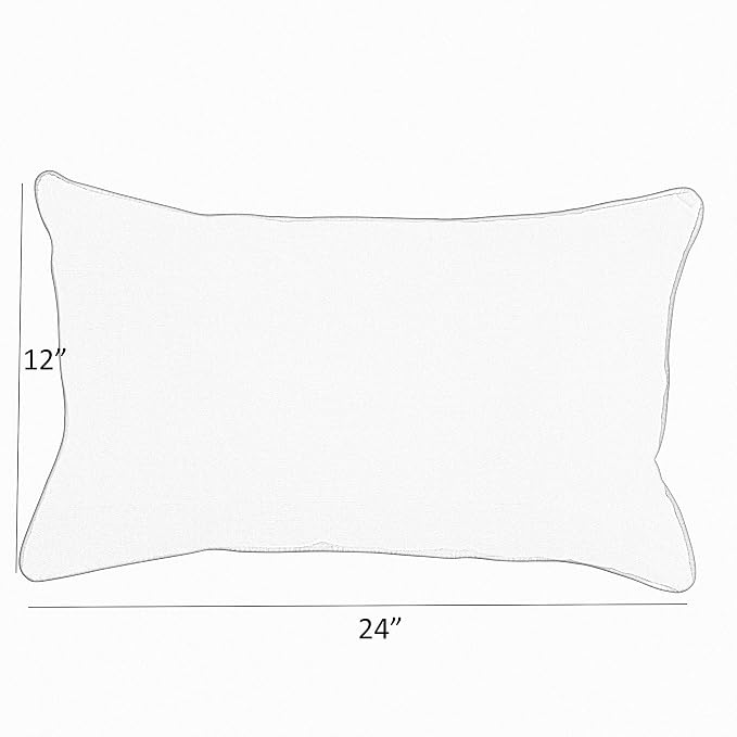 Sorra Home Dark Blue Indoor/Outdoor Knife Edge Pillow Set, 12 in x 24 in