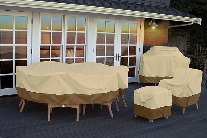 Classic Accessories Veranda Water-Resistant 40 Inch Square Patio Table Cover, Outdoor Table Cover