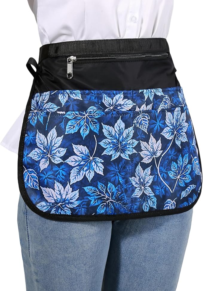 Bafelia Garden Apron for Women with 5 Pocket,Half Florist Apron Harvesting Apron