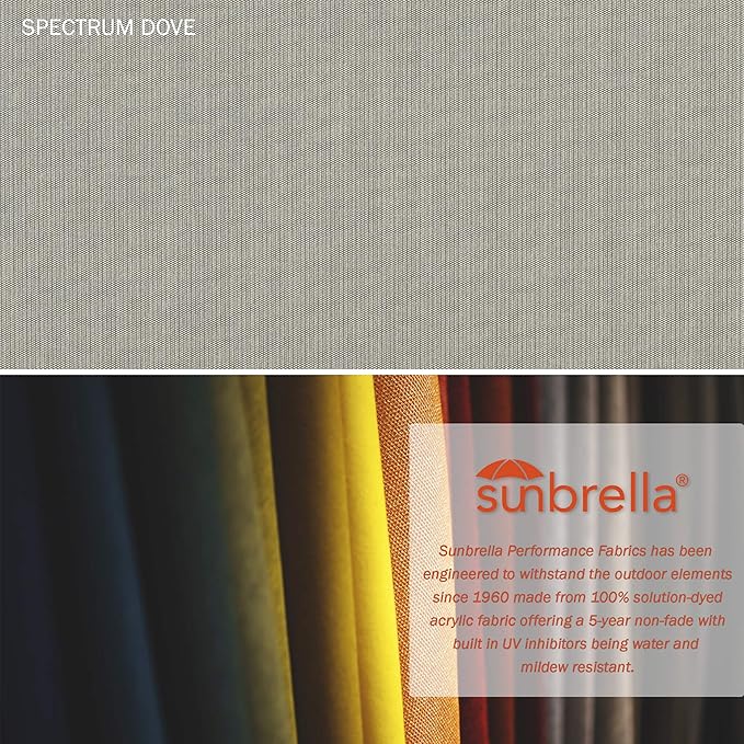 California Umbrella 11' Rd. Venture Series Contract Grade Patio Umbrella, Pulley Open, Silver Finish, Sunbrella Dove
