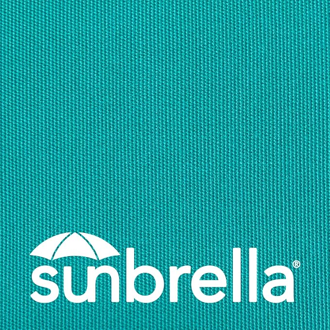 Outdoor Sunbrella Decorative Pillows with Triple Coconut Buttons Pack of 4, 18" x 18" Outdoor Pillow Set for Couch Bed Throw Patio Sofa, Canvas Aruba/Cast Ash