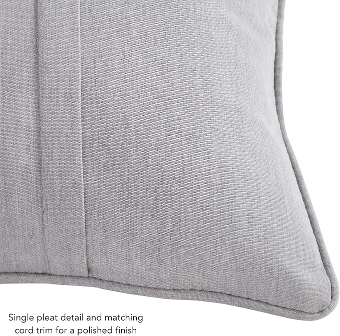 Greendale Home Fashions Sunbrella 20'' Square Outdoor Throw Pillow with Removable Cover (Set of 2), Canvas Granite
