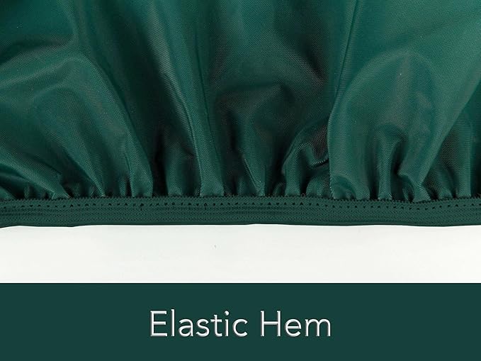 Covermates Classic Rectangular Table Top Cover – All-Weather Outdoor Table Protection, Water-Resistant Vinyl, Elastic Hem, Mesh Vents, Patio Furniture Cover, Rectangular 48W x 28D x 6H, Green