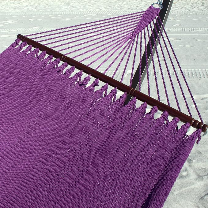 Double Caribbean Hammock - Soft-Spun Polyester - 48 inch (Purple)
