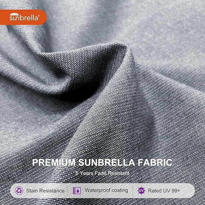 PURPLE LEAF 10' X 13' Cantilever Outdoor Patio Umbrella Large Heavy Duty 360° Rotation Double Top Offset Rectangular Umbrellas for Backyard Deck Pool, Cast Slate