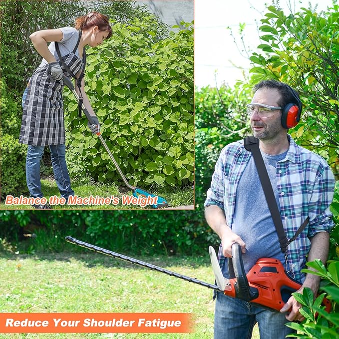 FIEIL Shoulder Strap for Weed Eater, Trimmer Shoulder Strap with Mesh Thick Padded Bag Strap, Easy to Slide, Weed Eater Harness Compatible with String Trimmer & Leaf Blower (Breathable)