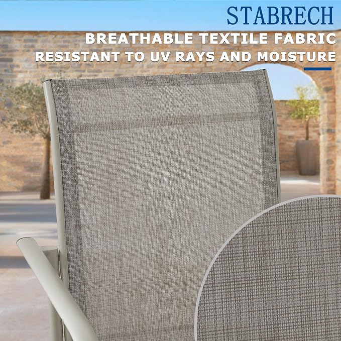 5 Piece Outdoor Dining Set, Patio Table and Chairs Set of 4, 37.5" Black Square Patio Table with 4 Grey Stackable Patio Chairs for Lawn, Garden, Porch