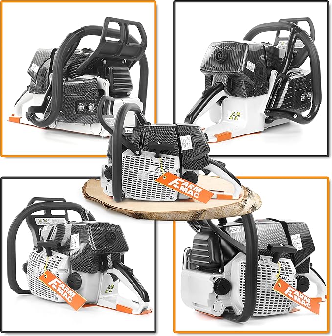 F660VW 92cc Gas Chainsaw, 42 Inch Alloy Bar & Chain, 5.2KW 7HP 2-Cycle Gasoline Chainsaw, Professional Chainsaw for Extra-Large Felling, and Heavy-Duty Forestry – Compatible with MS660 G660