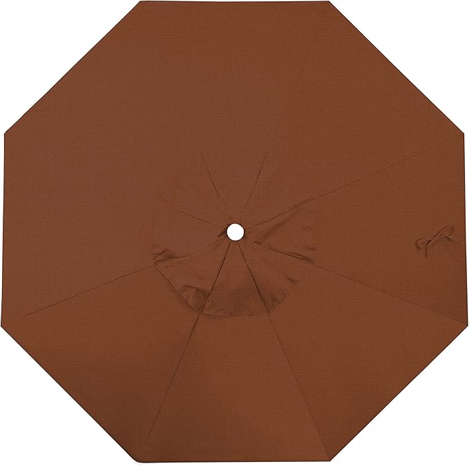 California Umbrella Replacement Canopy Cover in Terracotta Olefin Umbrella, 9' Round
