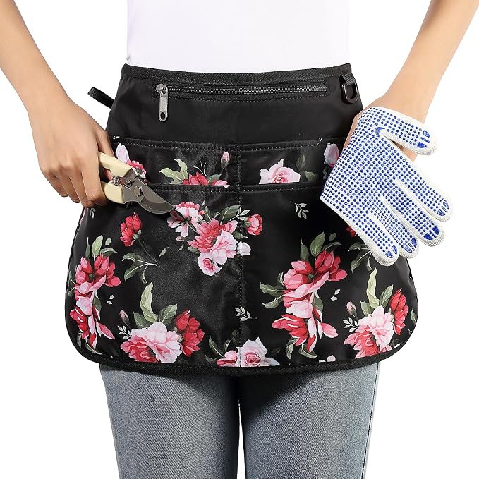 Bafelia Garden Apron for Women with 6 Pocket,Half Florist Apron