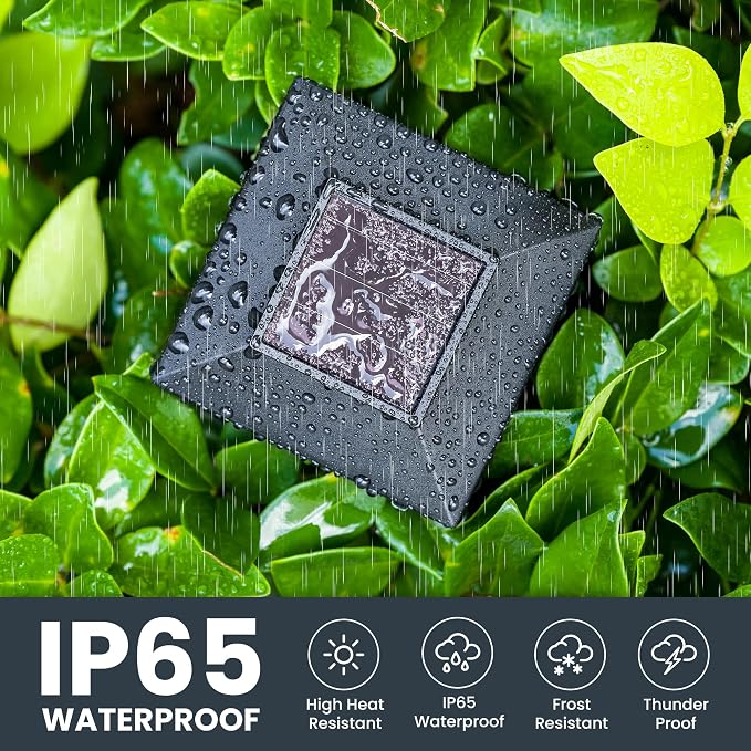 GIGALUMI Solar Lights Outdoor Waterproof 16 Pack, LED Garden Decor | Flickering Flame LED Solar Garden Lights Outdoor Decor, 8 Hours of Landscape Lighting for Garden