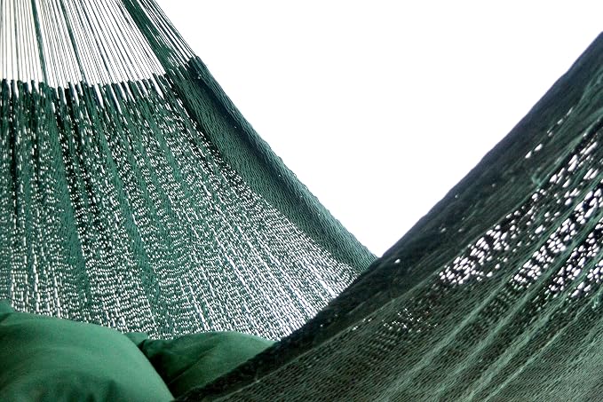 HAMMOCKS RADA - Super Cotton Thicker String - Mayan Style (Dark Green Color)