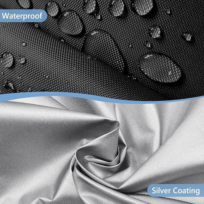 AKEfit Patio Furniture Covers,500D Heavy Duty Waterproof for Outdoor Square and Retangle Patio Table and Chair Covers, Black -55"L x 55"W x 35"H