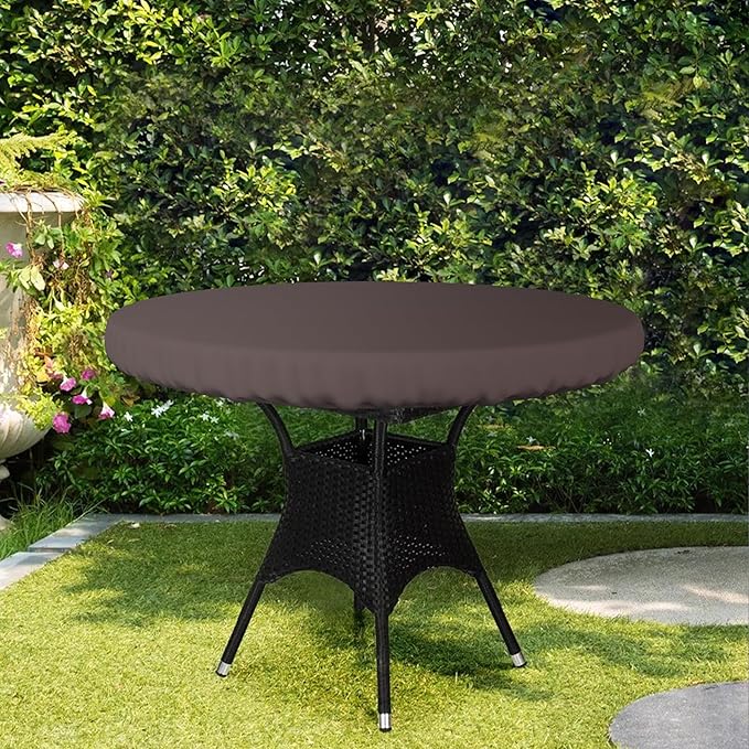 Covers & All Round Table Top Cover, 12 Oz Waterproof UV & Weather Resistant Patio Table Cover, Outdoor Table Cover for Patio Outdoor Furniture & Coffee Table (41" Dia x 4" H Inches, Coffee)