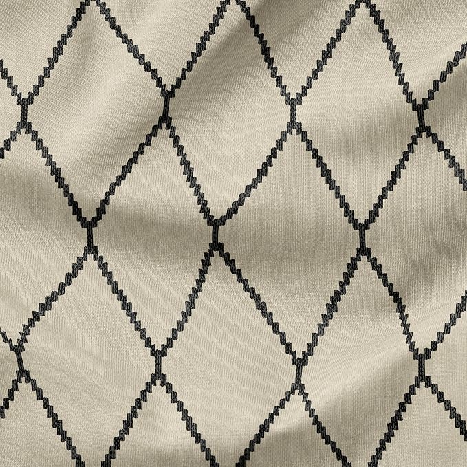 Arden Outdoor Deep Seat Cushion Set, Foam, 24x24, Tan Trellis | Sofa, Couch, Conversation Set, Premium High-Density Foam, Never Flattens, Mold and Mildew Resistant