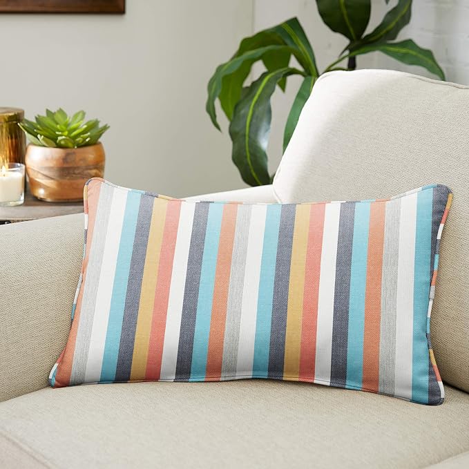Mozaic Company AMZS933121SP Indoor/Outdoor Pillow, 12 in x 24 in, Surround Sunrise
