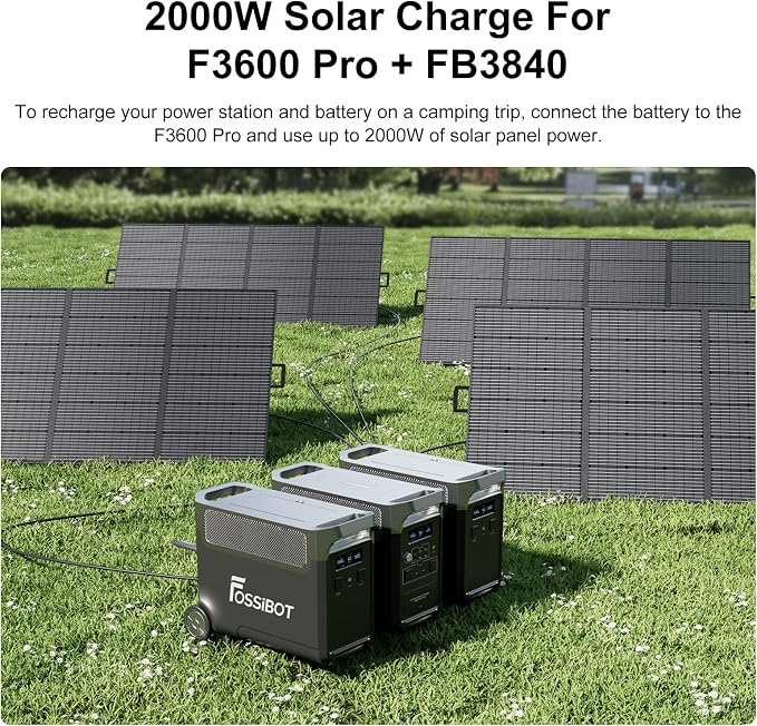 FOSSiBOT F3600 Extended battery FB3840 LiFePO4 upgraded version 3840Wh Capacity Expandable Up to 11520Wh Power Station, Quick Charge, Additional Battery for Home, Emergency Power, Camping Trips