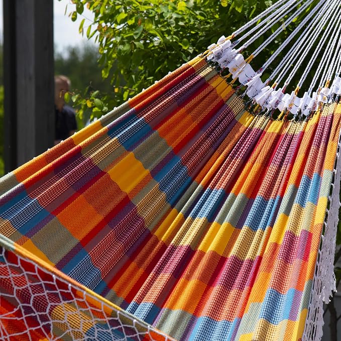 Vivere Authentic Brazilian Cotton Hammock - 450 lb Capacity