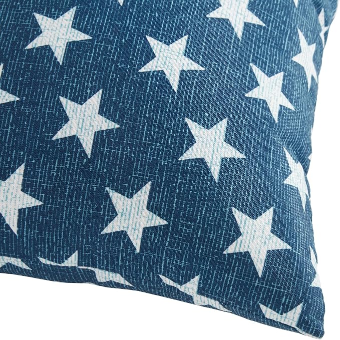 Greendale Home Fashions Outdoor 17-inch Square Decorative Throw Pillow, 2-Pack, Stars