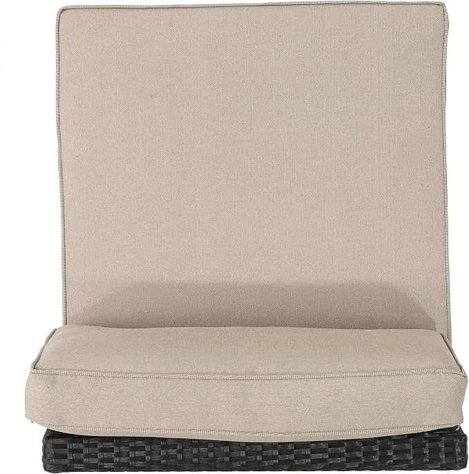 Christopher Knight Home Santa Cruz Outdoor Wicker Sectional Sofa Set with Water Resistant Cushions, 6-Pcs Set, Brown