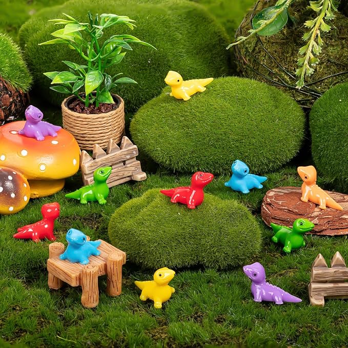 100PCS Mini Resin Lizards Colorful Tiny Lizard Bulk for Micro Garden | Lizard Figurines for Dollhouses, Cute Mini Resin Lizards Bulk, DIY Micro Moss Landscape, Potted Plants Hidden Games