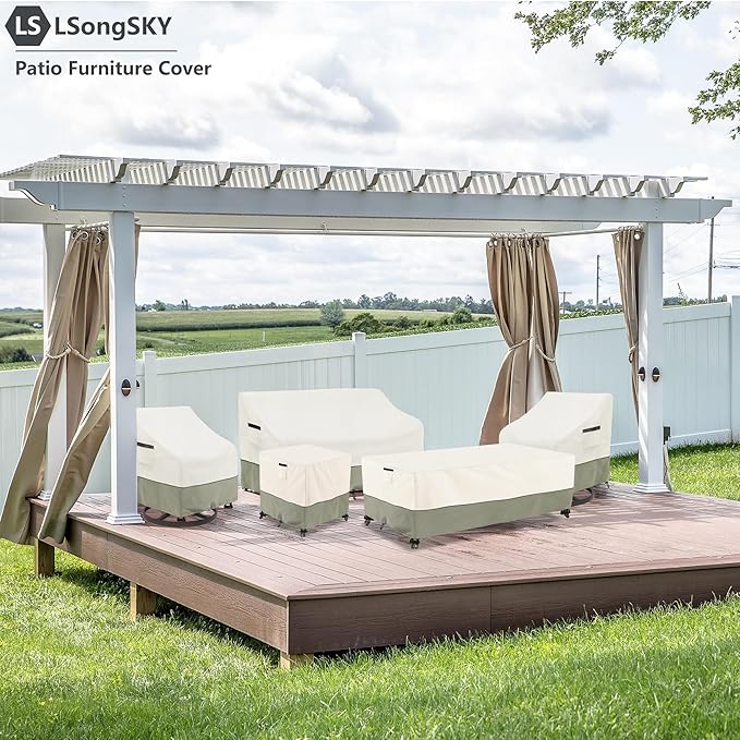 Patio Wicker Side Table Cover,Waterproof Square Patio Small Side Table Cover,Suitable for 3-Piece Outdoor Wicker Patio Bistro Set Side Table,22W x 22D x 18H inch.