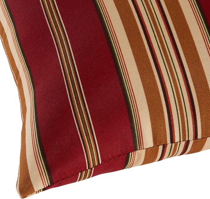 Greendale Home Fashions Outdoor 17-inch Square Decorative Throw Pillow, 2-Pack, Tuscan Stripe