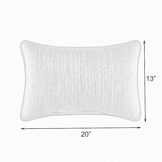 Mozaic 13 in x 20 E Embroidered Pillow, 3 x 20 x 13 inches, Canvas Granite,AMZ665911SP