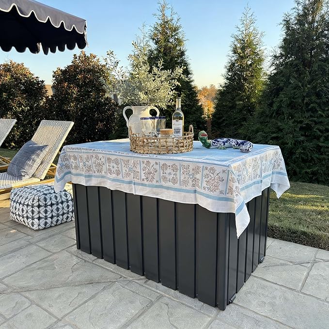 PURPLE LEAF Outdoor Deck Box 160 Gallon Waterproof Lockable Storage Box Container with Lid Deck Organization for Patio Cushions Side Table Pool Accessories Garden Tools, Gray