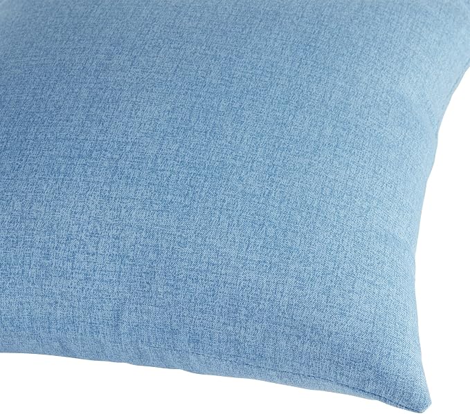 Greendale Home Fashions Outdoor 17-inch Square Decorative Throw Pillow, 2-Pack, Blue Heather