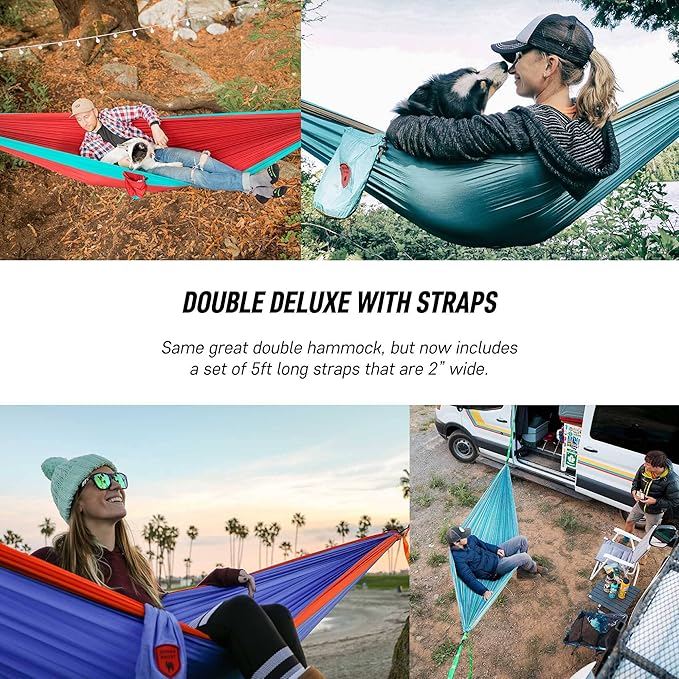 Grand Trunk Double Deluxe Hammock, 11 ft, 500 lb, Lightweight