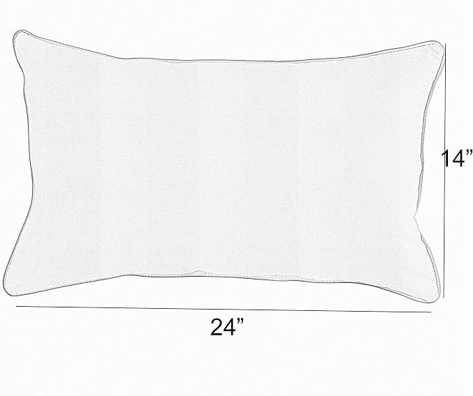 Sorra Home Hayden Outdoor/Indoor Pillow Set, 14 in x 24 in, Brown 2 Count