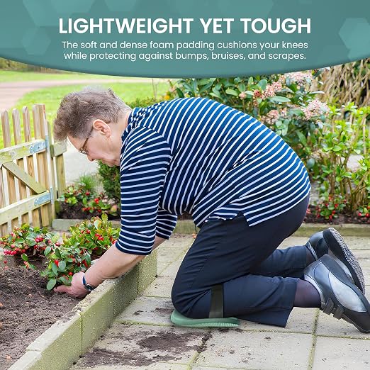 GARDEN GURU Home & Gardening Knee Pads – Waterproof EVA Foam Cushion, Soft Inner Liner, Comfortable Fit with Adjustable Straps (4 Pack)