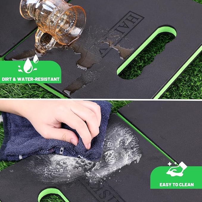 Foldable Extra Thick Kneeling Pad, 1 Pack, Green,20.4 x 11.8 in | High Density EVA Foam Cushioning for Knees, Large Foam Kneeler Mat with Handle, Waterproof Pad for Gardening,Garage,Exercise